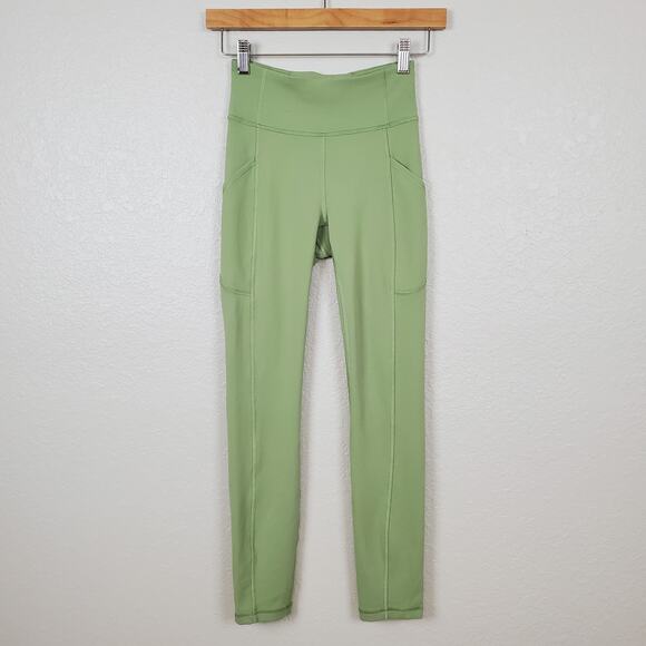 Lululemon Invigorate High-Rise Tight Size 2 Womens 25" Vista Green Yoga Run Gym - Picture 1 of 9
